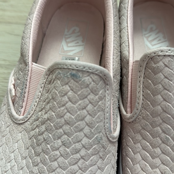 Vans Unisex Blush Pink Slip Ons - Picture 3 of 5